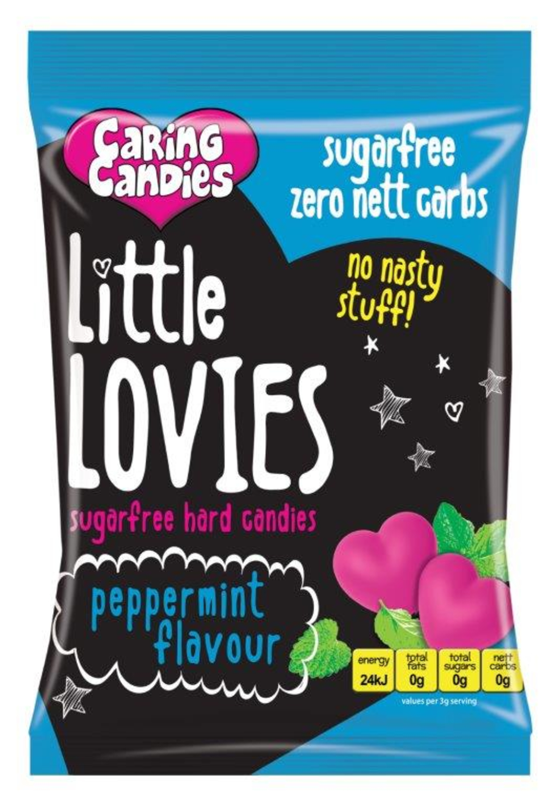 Caring Candies Little Lovies Mint 100g or 1 kg