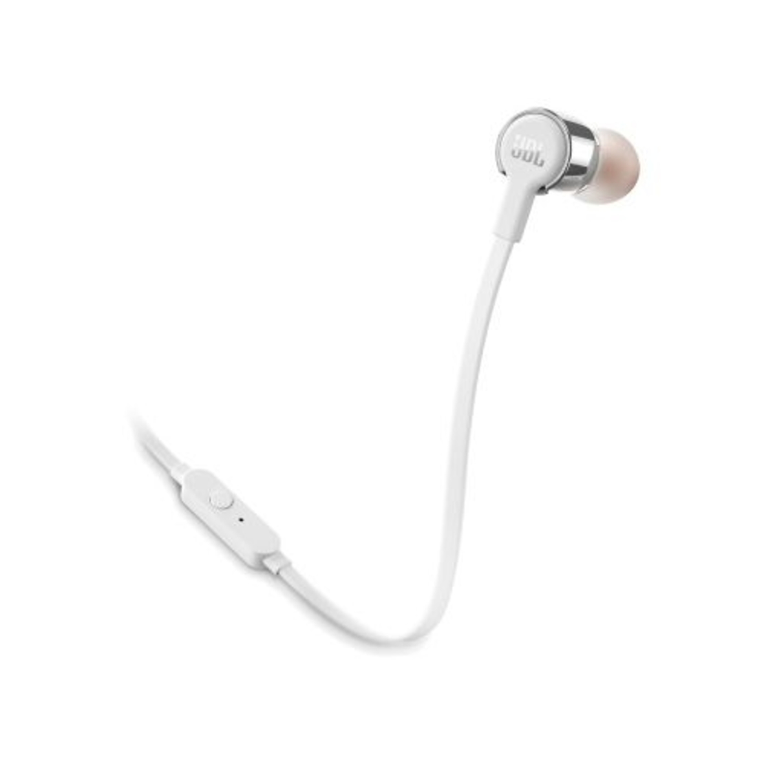 אוזניות IN EAR עם מיקרופון JBL T210 - כסוף\לבן