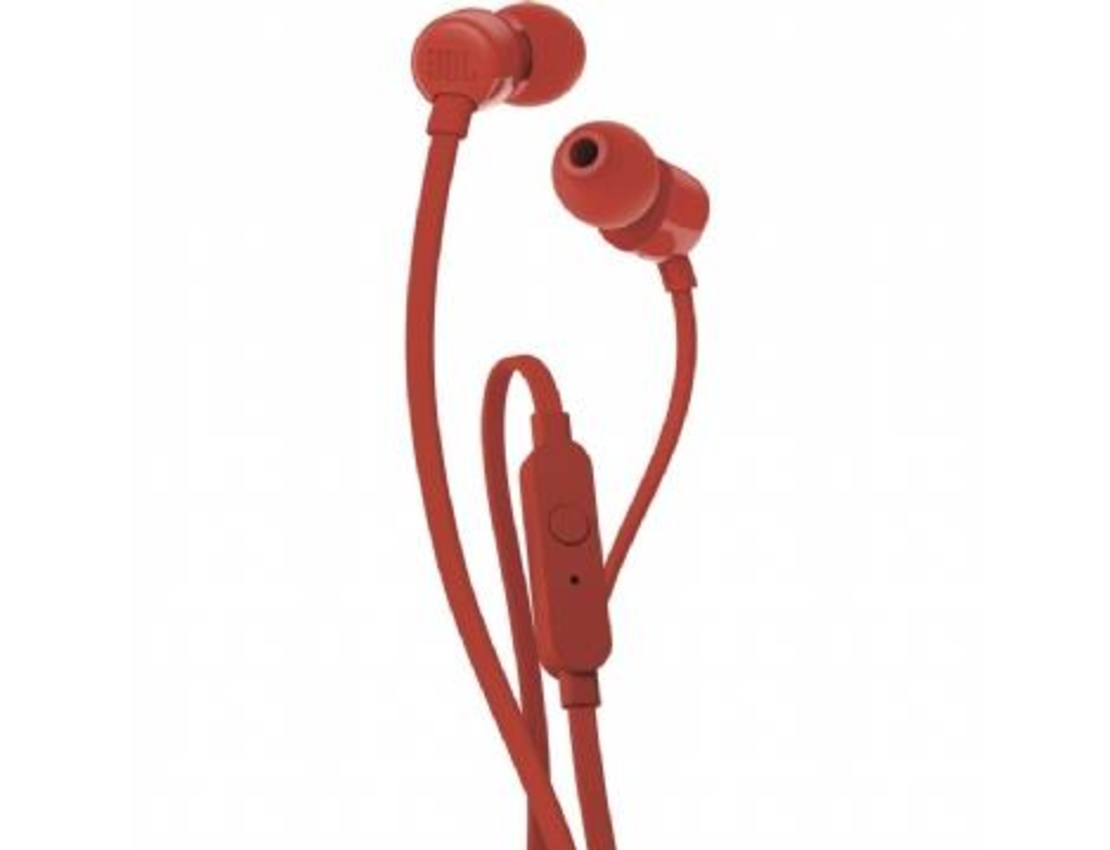 אוזניות IN EAR עם מיקרופון JBL T110 - אדום