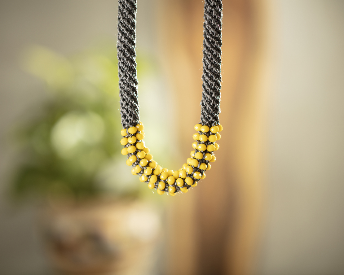 Gray and Yellow Necklace - Ayala