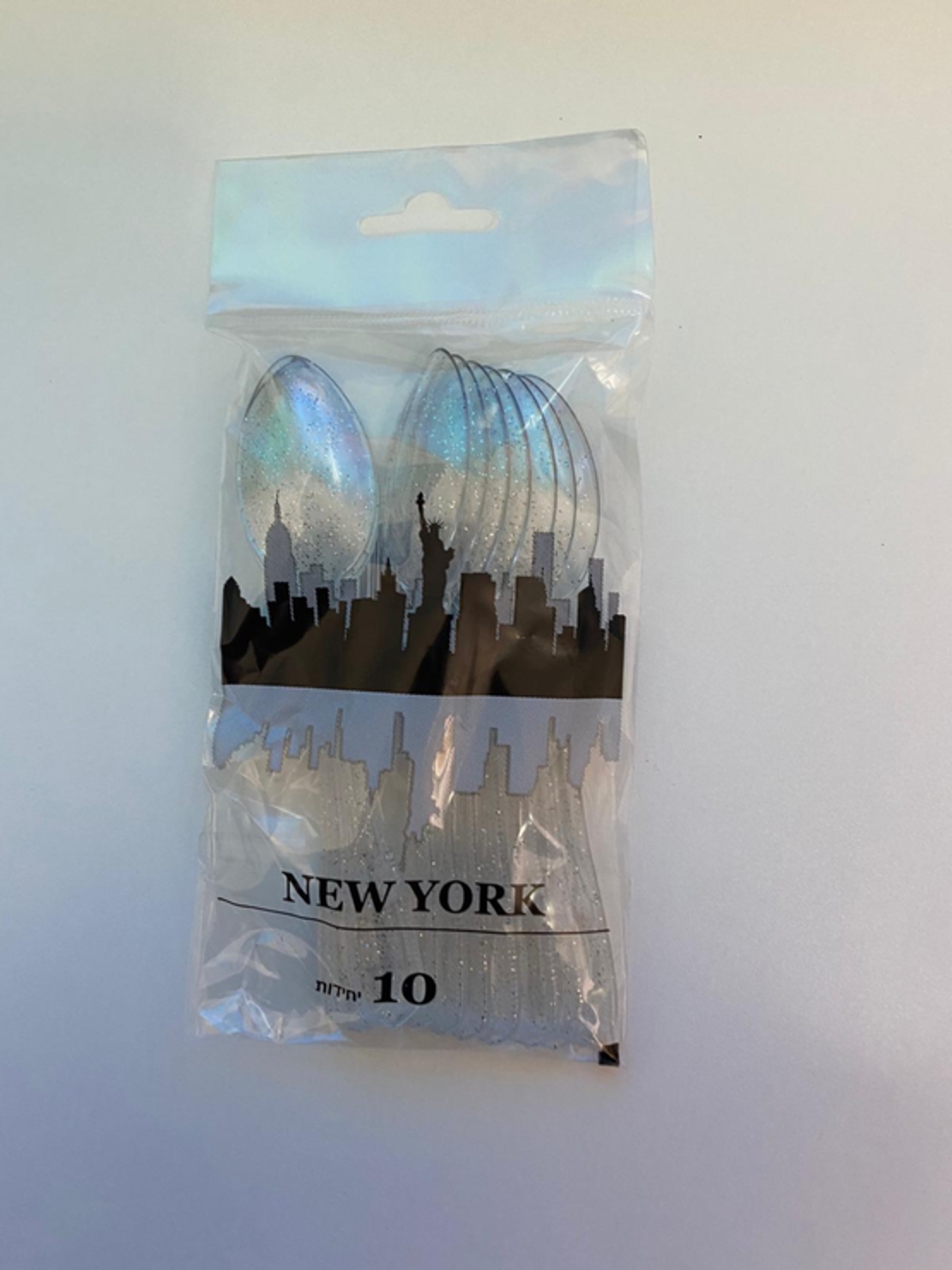 כפית ניו יורק - כסף נצנצים