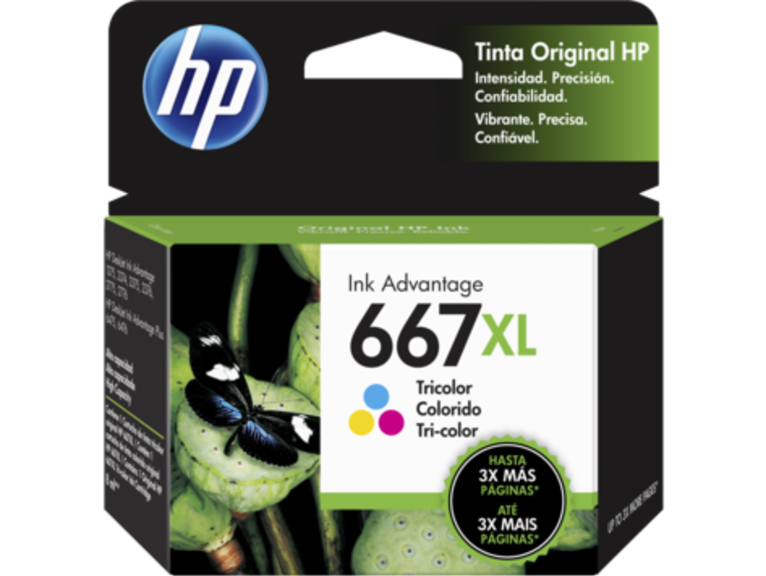 ראש דיו מקורי צבעוני HP 667XL