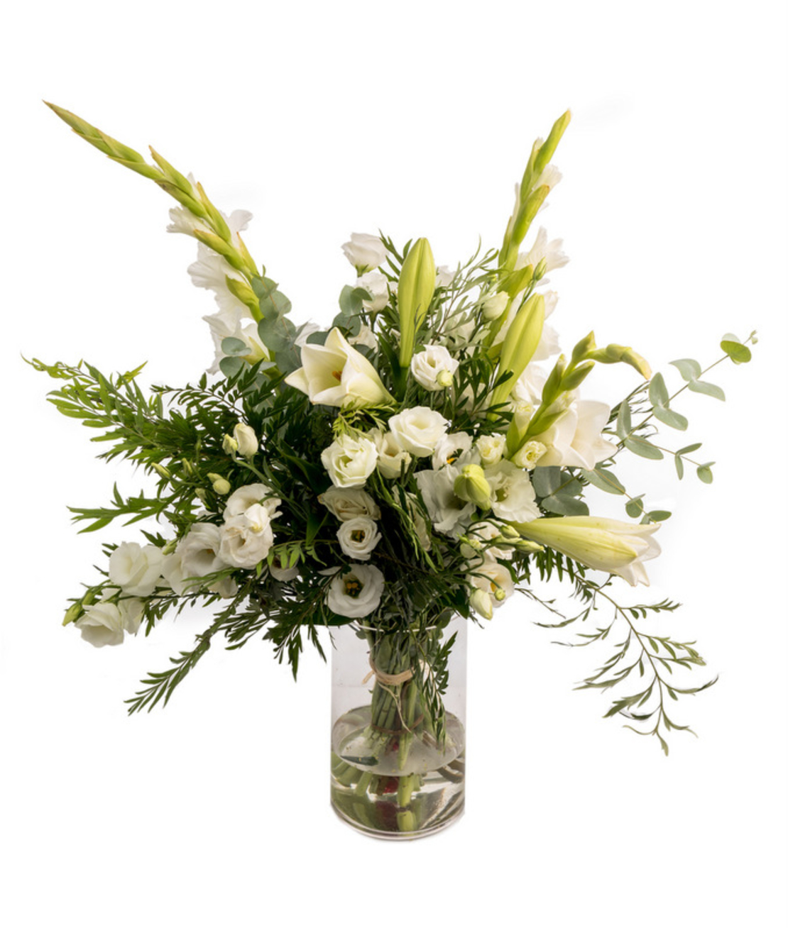 An elegant white bouquet
