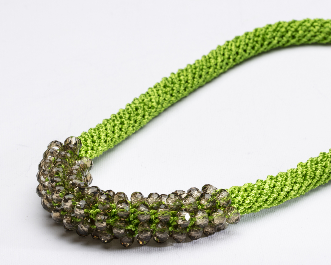 Green / Crystal Beads Necklace | Ayala