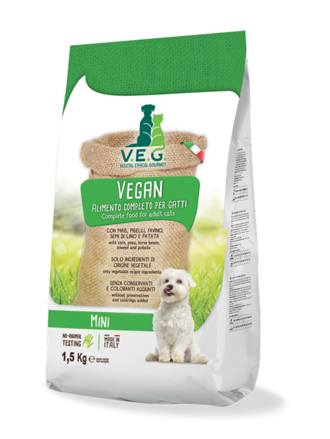 VEG מזון טבעוני לכלבים מיני 1.5 קילו