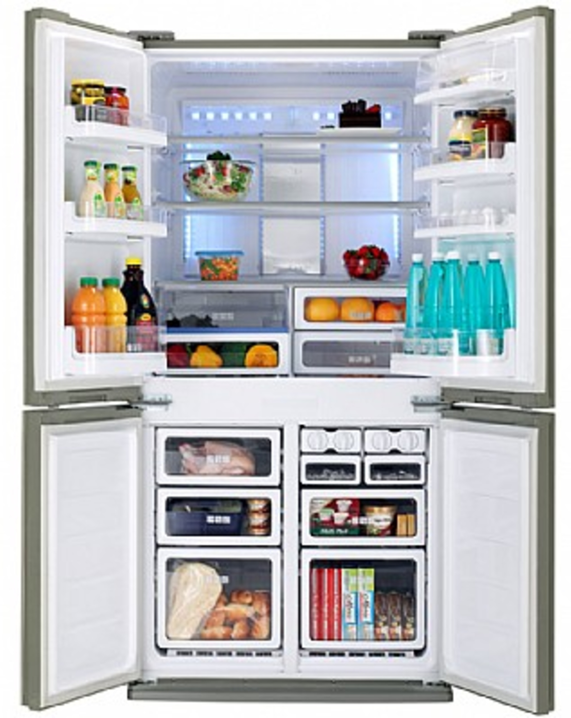 3/sharp 4 door bottom freezer refrigerator SJR8911/2