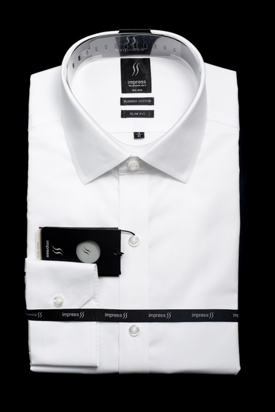 חולצה לבנה אימפרס 502 גזרה רגילה עם כיס