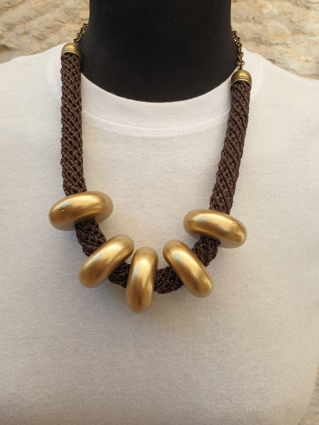 brown / gold necklace | Keren