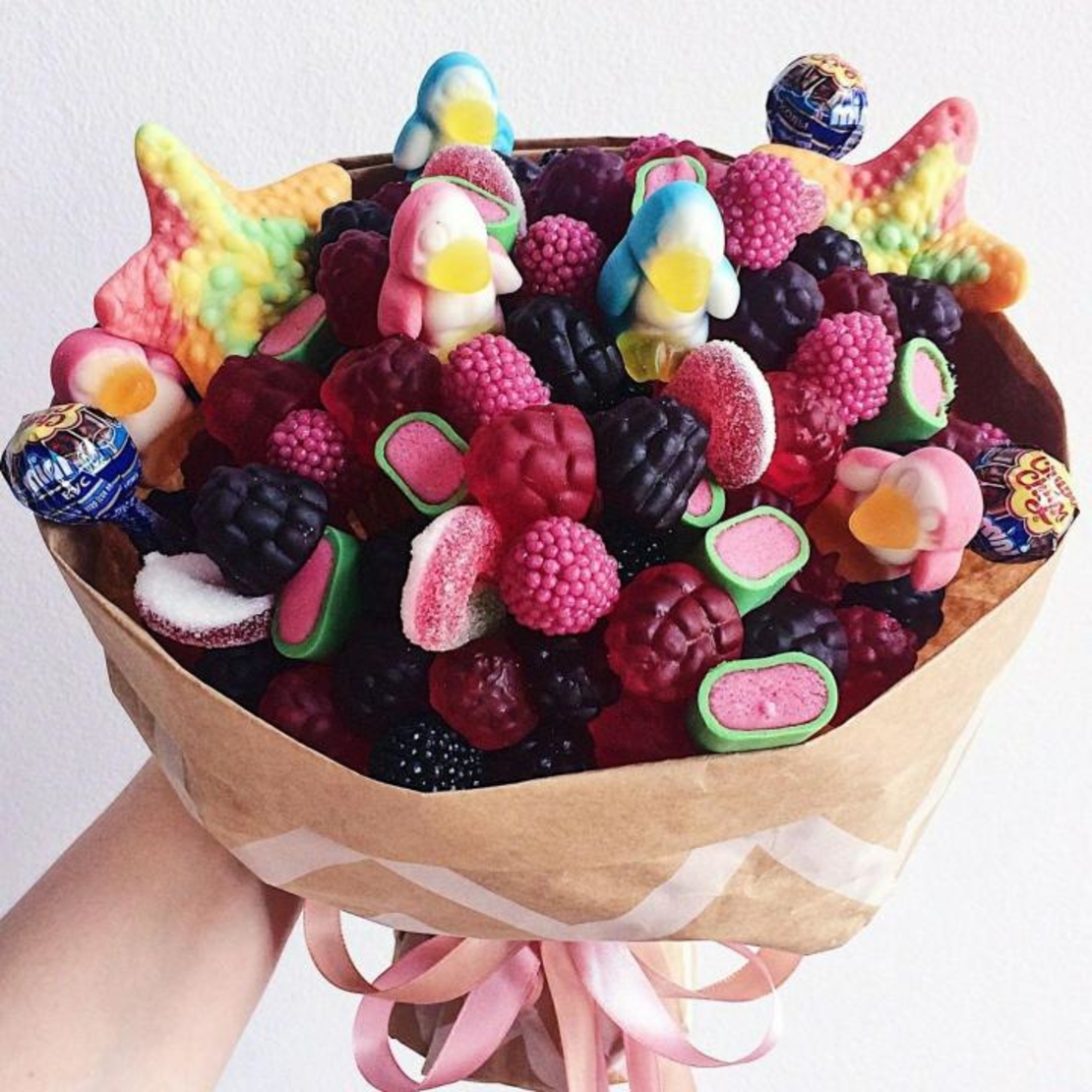 A sweet bouquet from gummy candies