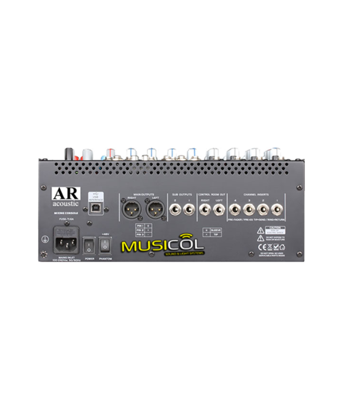 מיקסר 12 כניסות, כרטיס קול ואפקט AR-ACOUSTIC MS44