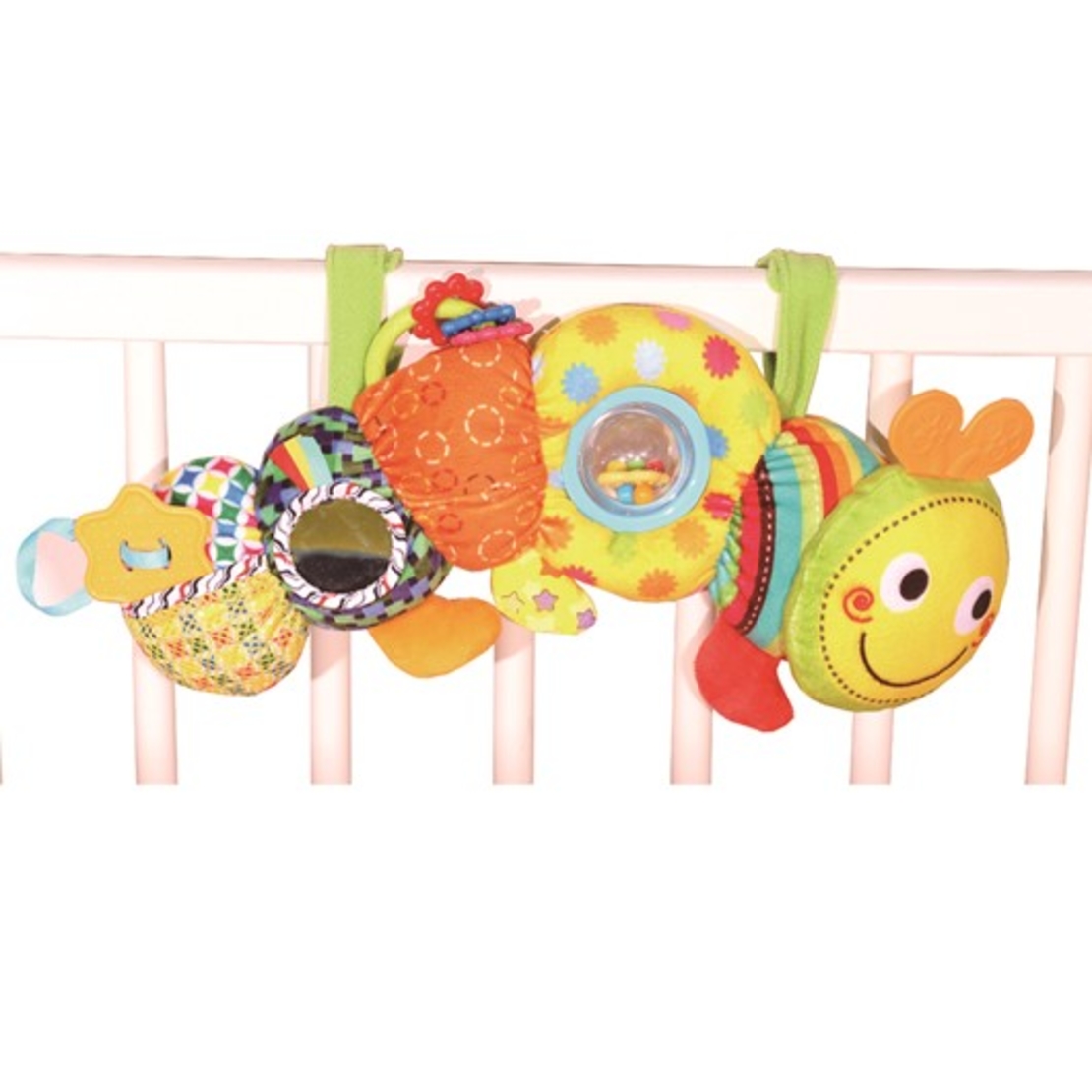צעצוע לעגלה - Bizzy Bussy Stroller Fun Caterpillar ביבה טויס Biba Toys
