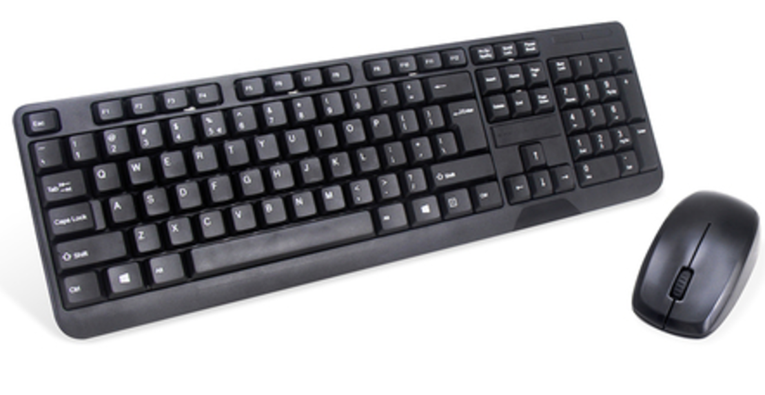 Wireless keyboard and mouse set Silver Line WKM-1603 Black color