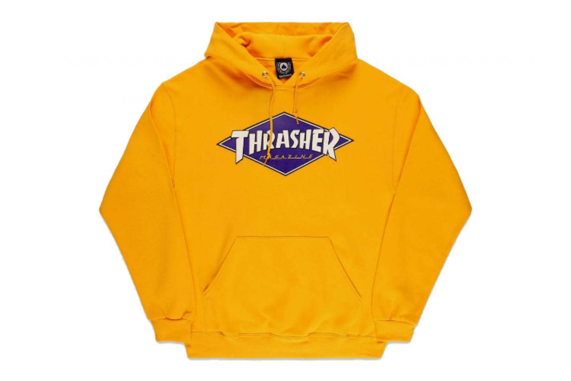 Thrasher - סווטשירט Diamond Logo בצהוב