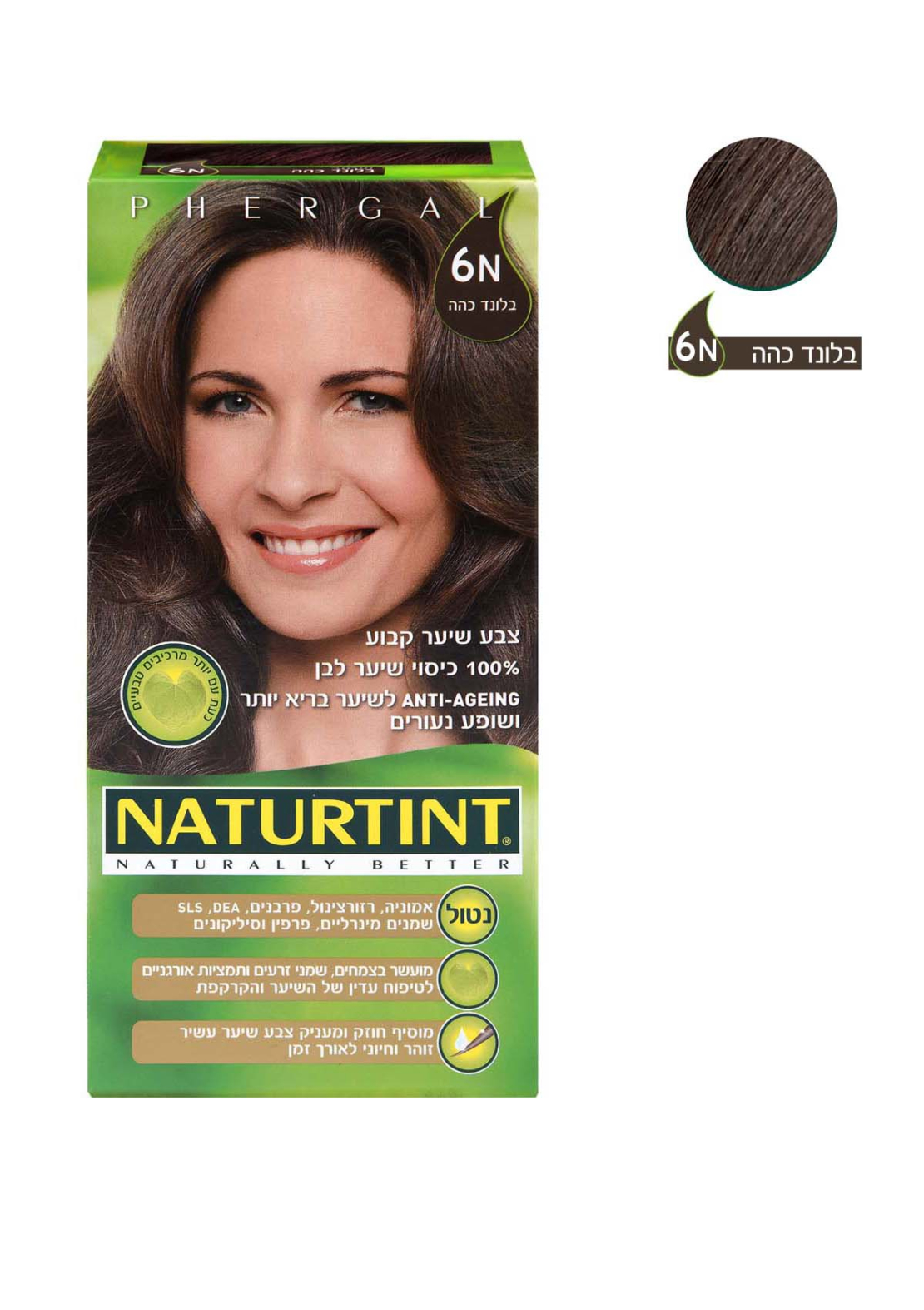 צבע שיער קבוע בלונד כהה 6N Naturtint
