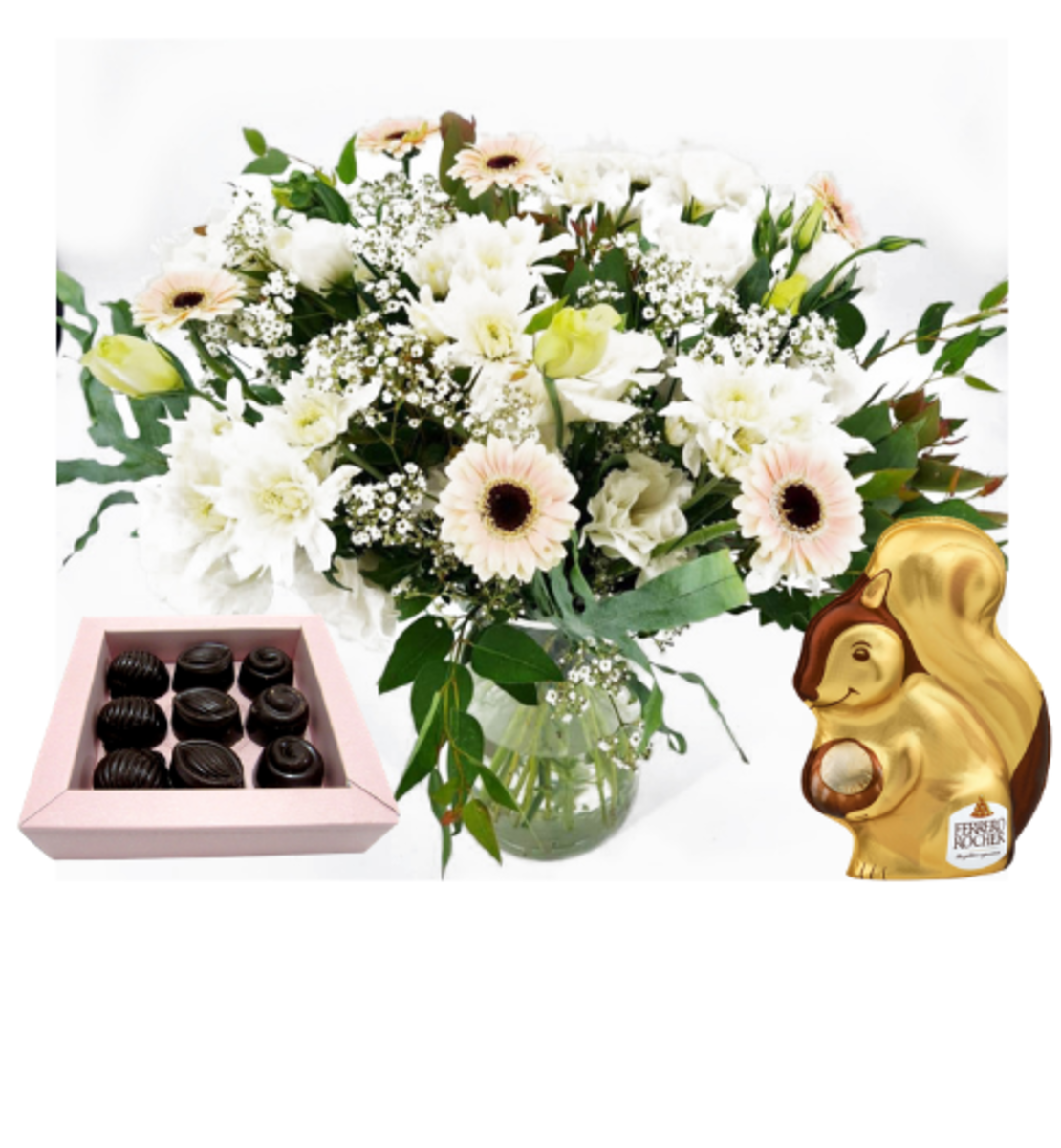 Flower bouquet - Pesach in London with chocolate (Kosher for Passover)