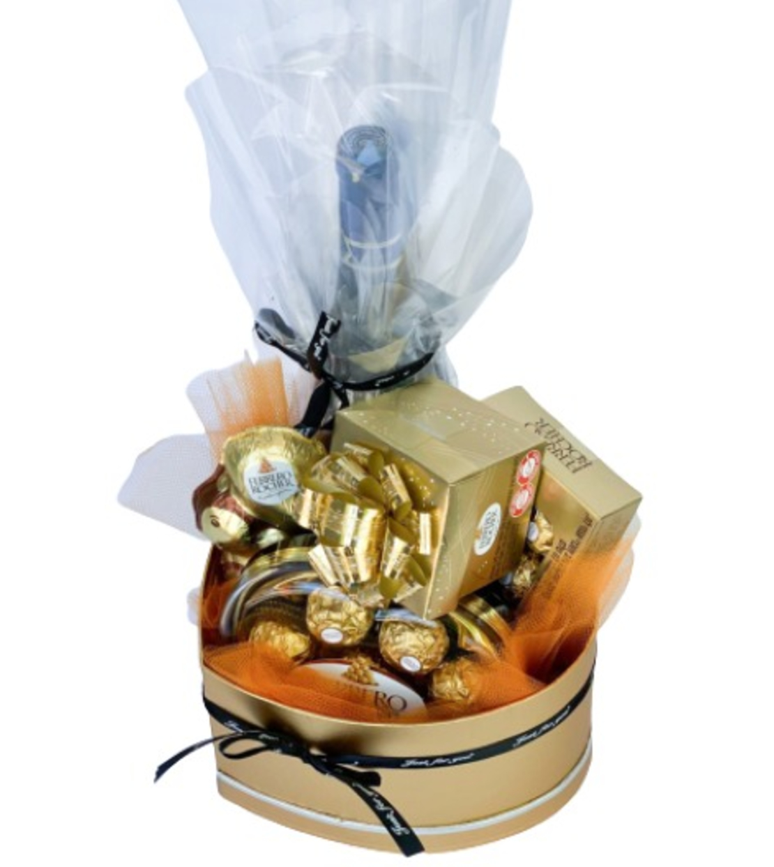 Gold Heart Chocolate Box of Love (Medium-Size)