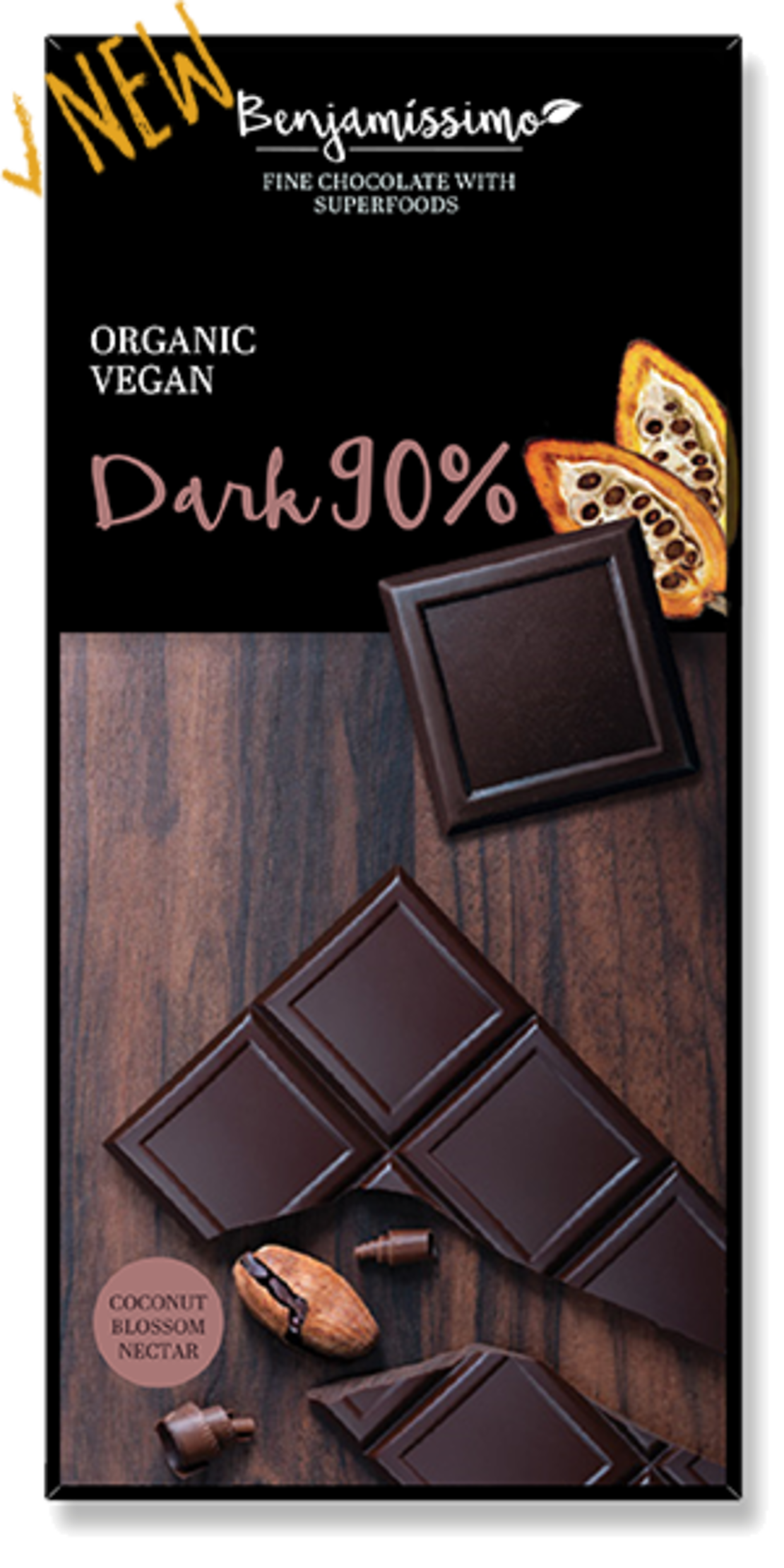 שוקולד מריר אורגני 90% ביו בנג'מין 