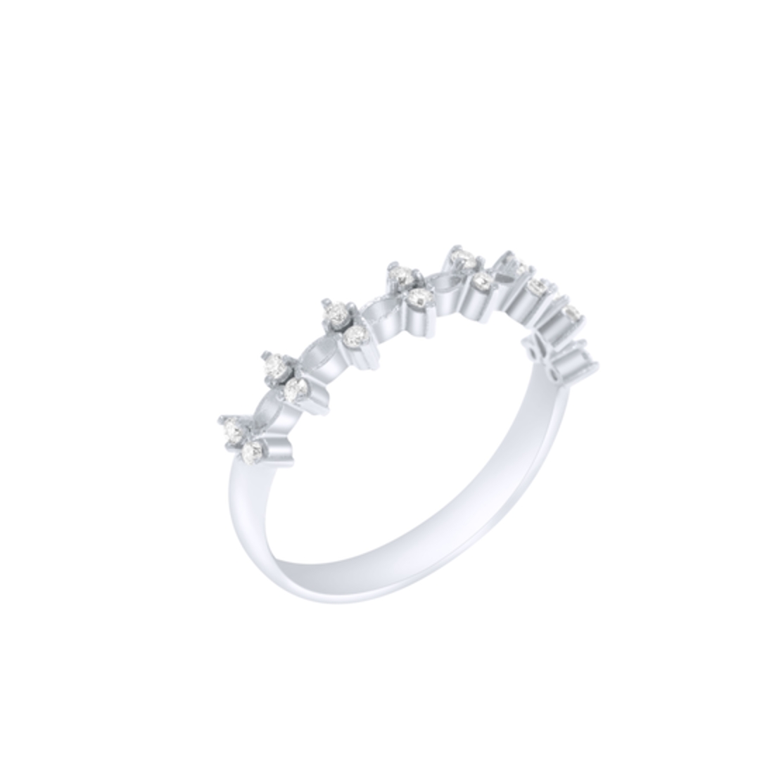 Tamar | טבעת יהלומים לבנים