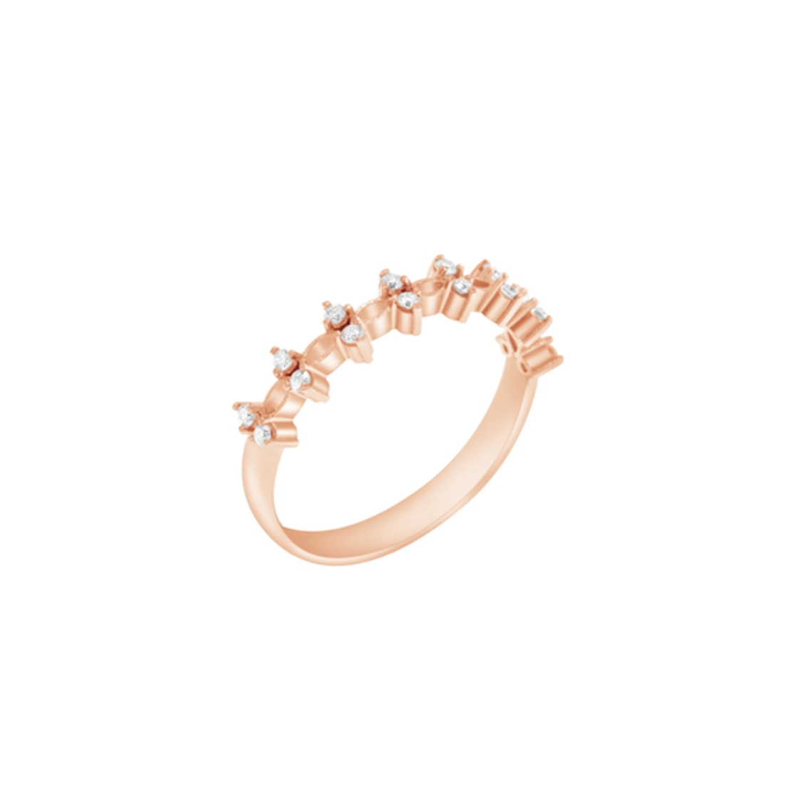 Tamar | טבעת יהלומים לבנים