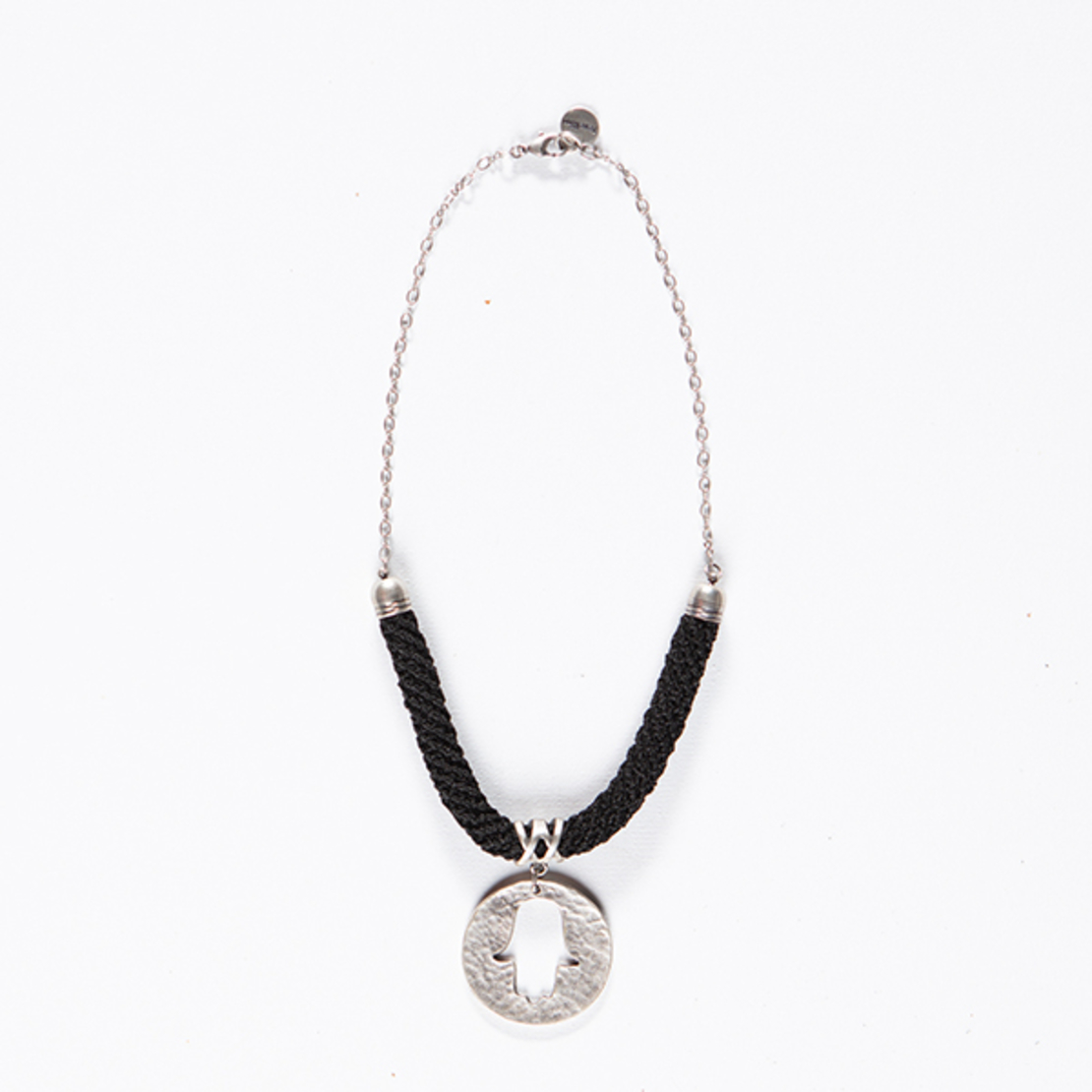 black / Silver / Heart Necklace - Naama
