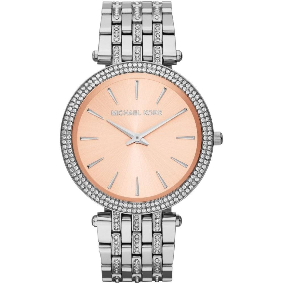 michael kors glitz watch silver