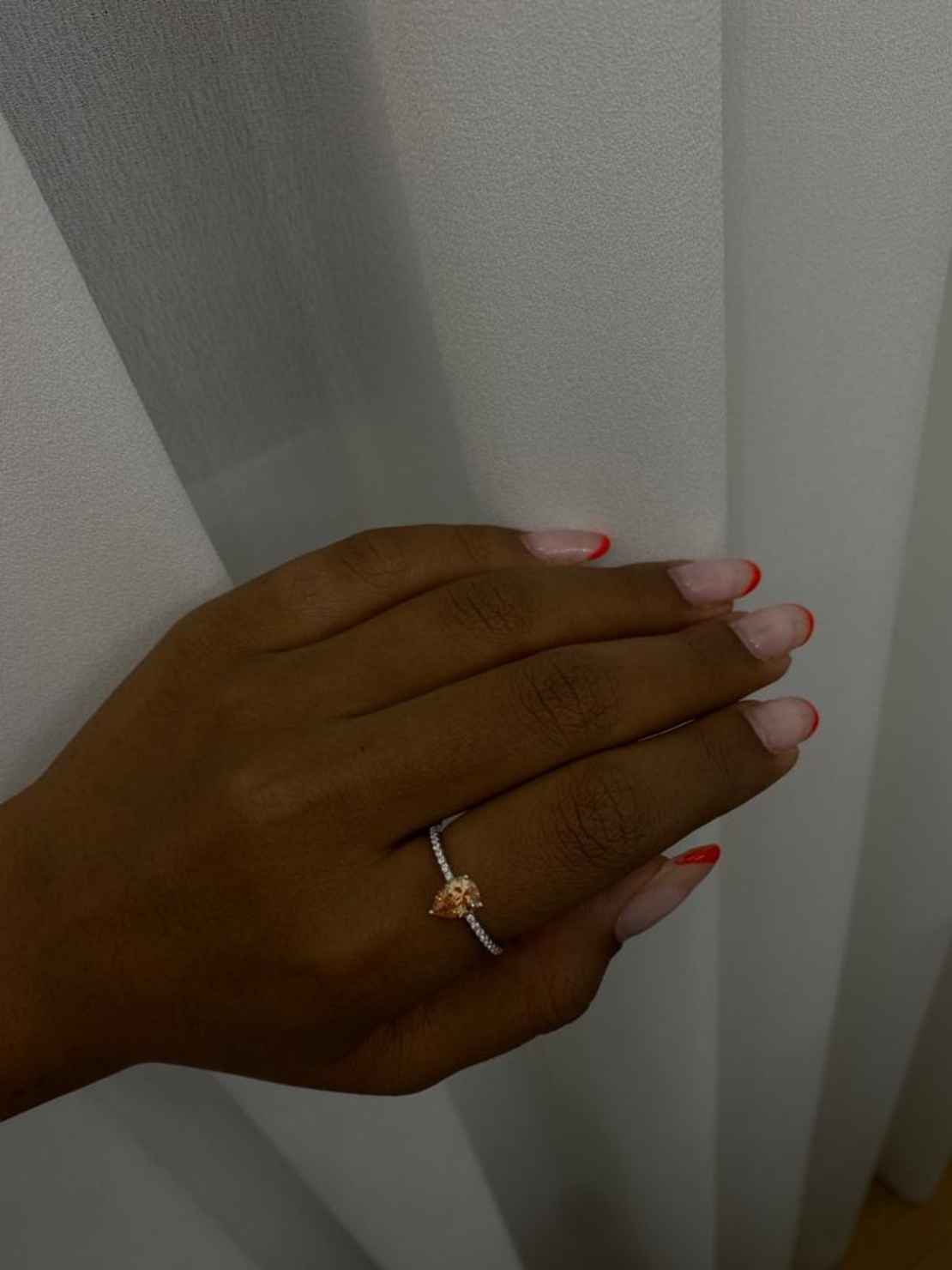 טבעת כסף 925 - טיפה ברונזה