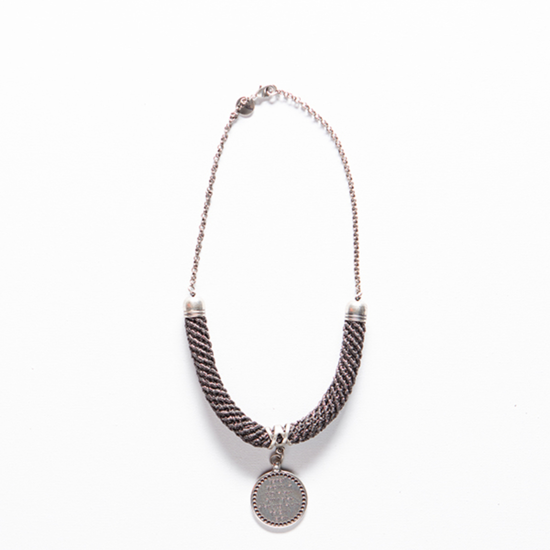 Grey & Silver  Priestly Blessing Statement Necklace  | Bracha