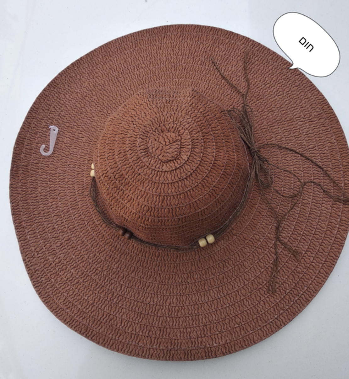 כובע קש רחב שוליים צבע אחיד חום בודדים מתאים קבוצות מסיבות ואירועים