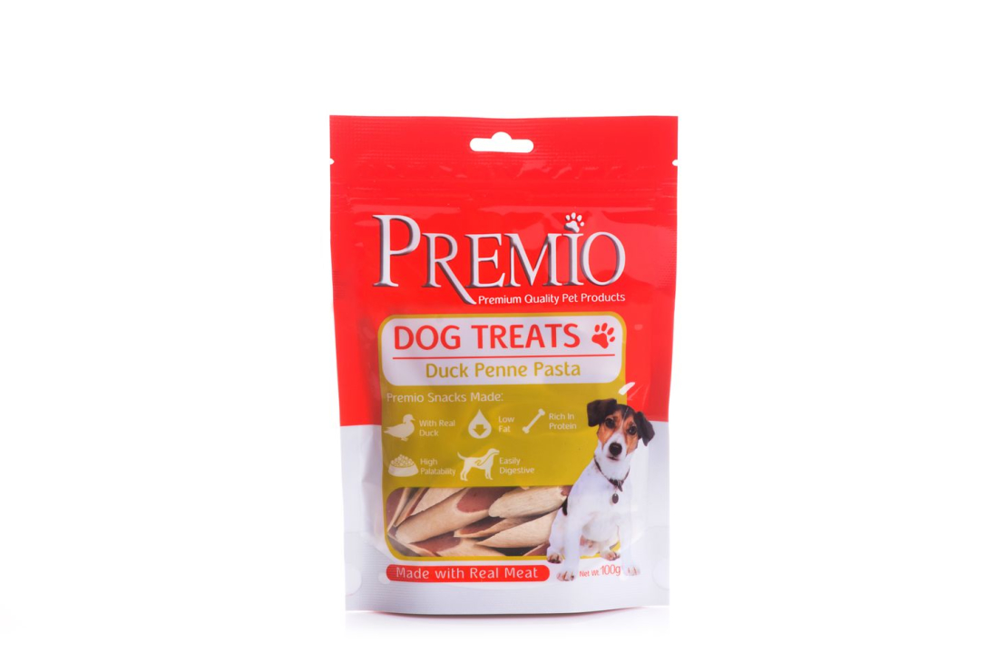 חטיף לכלב פרמיו פסטה פנה לכלב בטעם ברווז ודגים - Premio