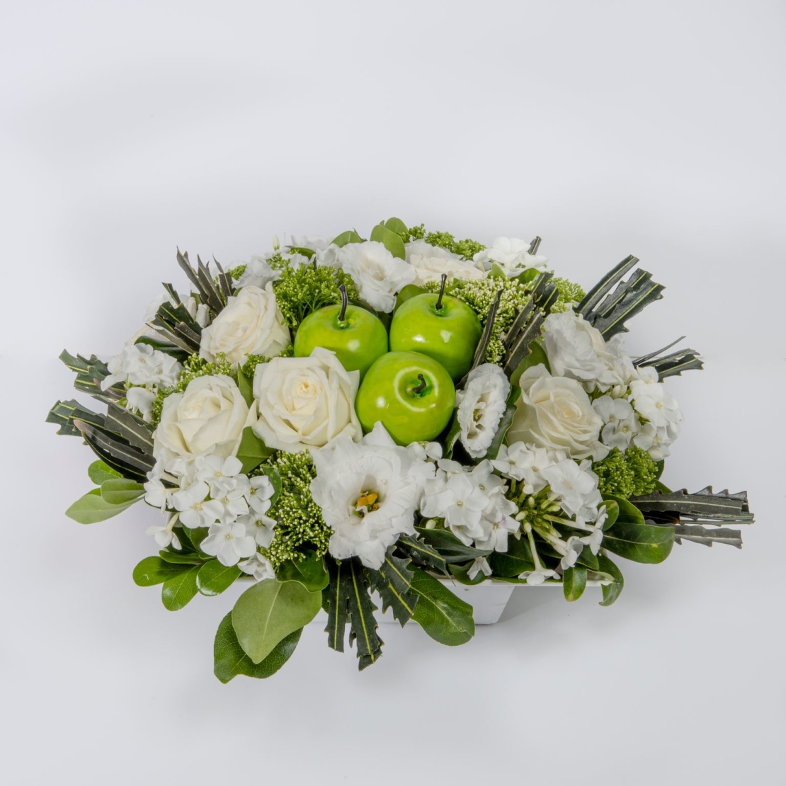 Festive White Flower Arrangement