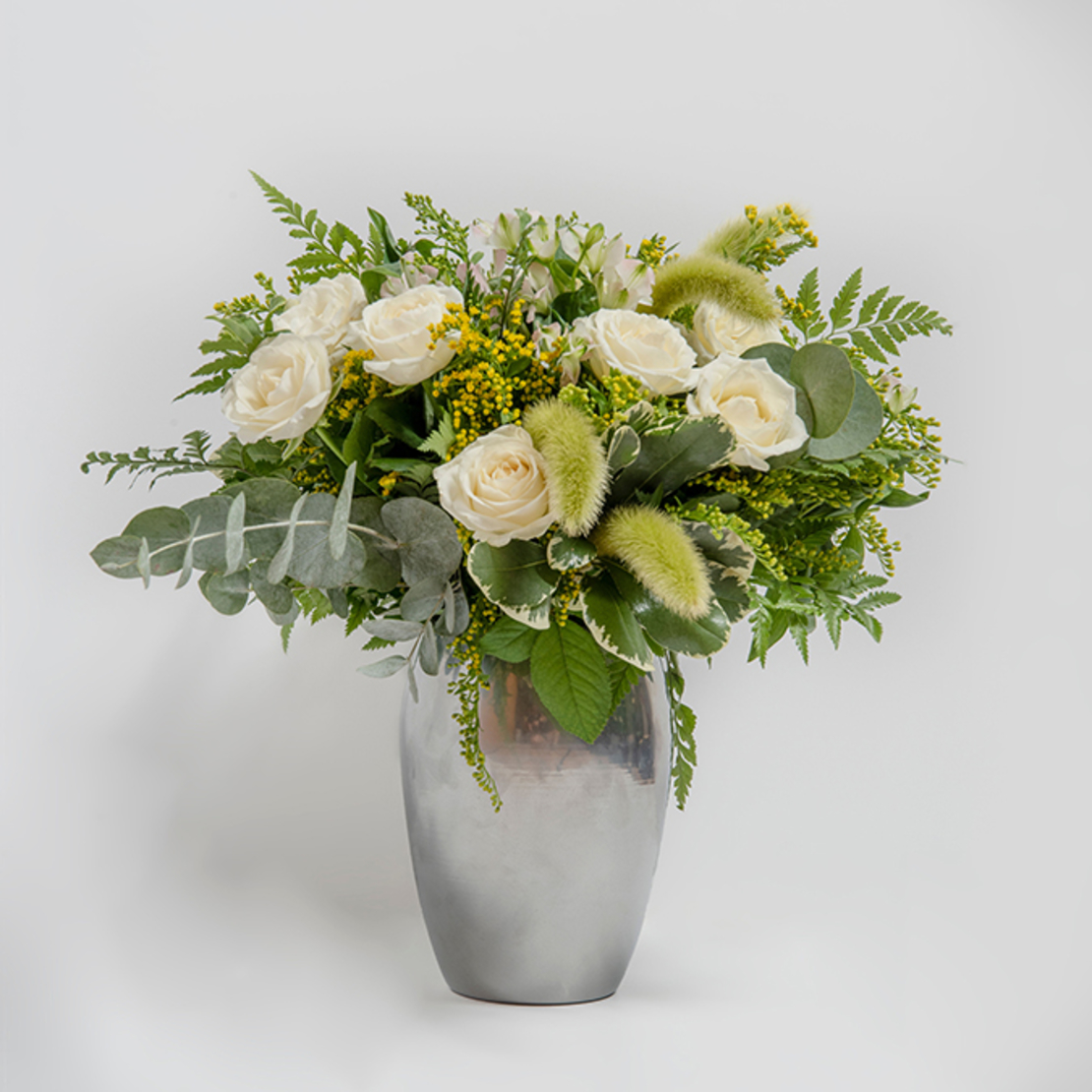 White Rose Flower Arrangement in a Vase