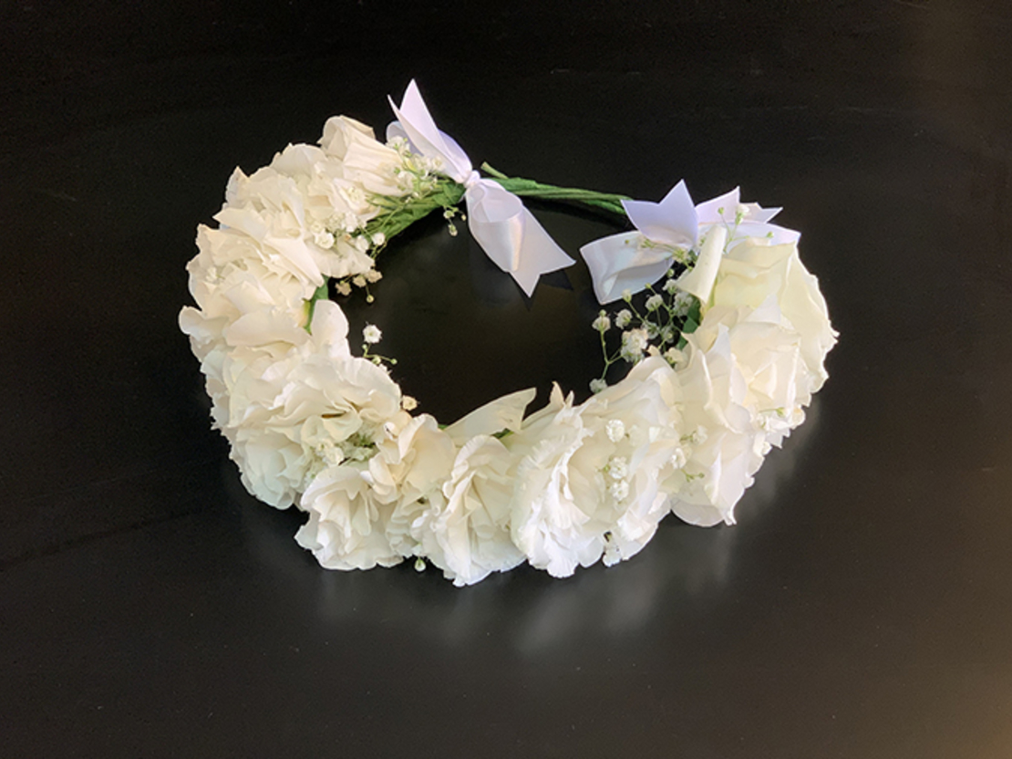White Lisianthus Flower Crown