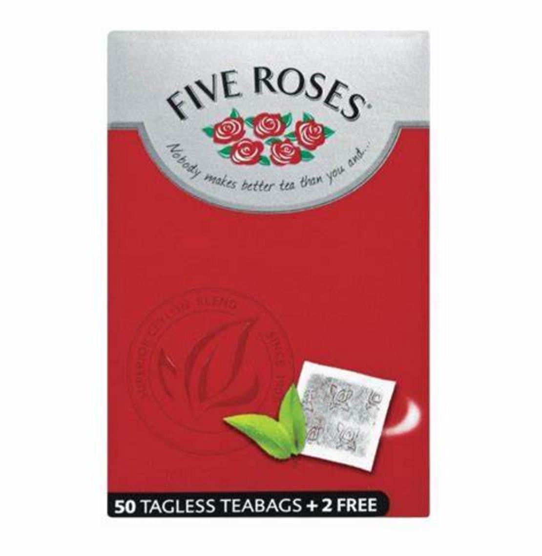 - Clearance Five Roses Ceylon Tagless Teabags 50`s