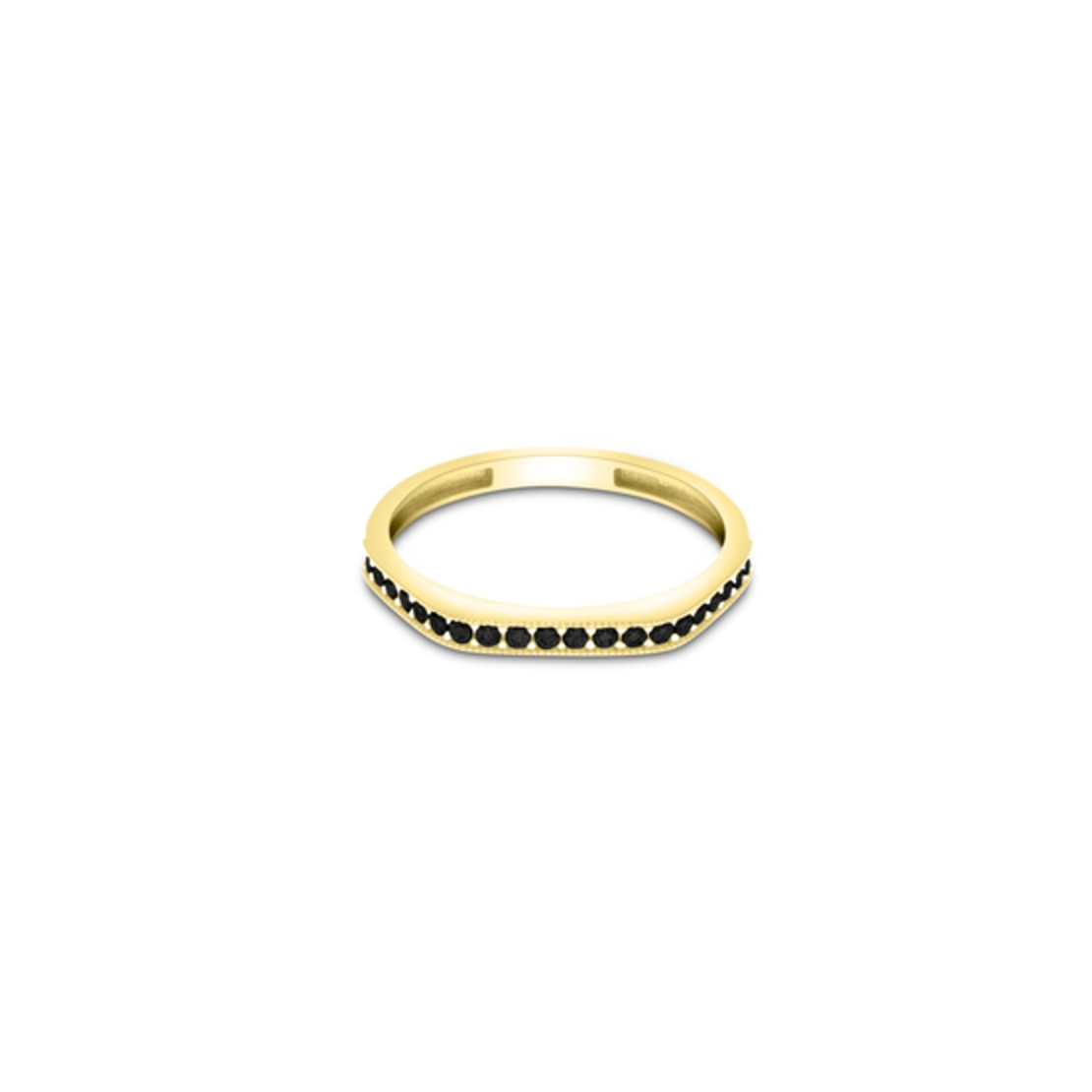 Naama | טבעת יהלומים שחורים