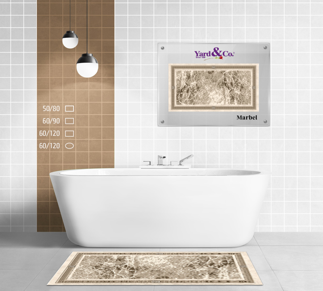 שטיחון אמבטיה דגם מרבל מידות שונות לבחירה