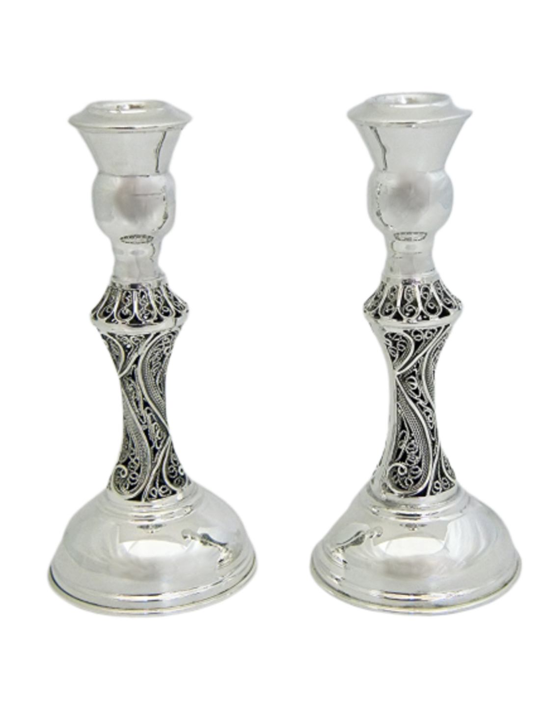 pure silver Popeye S candlesticks