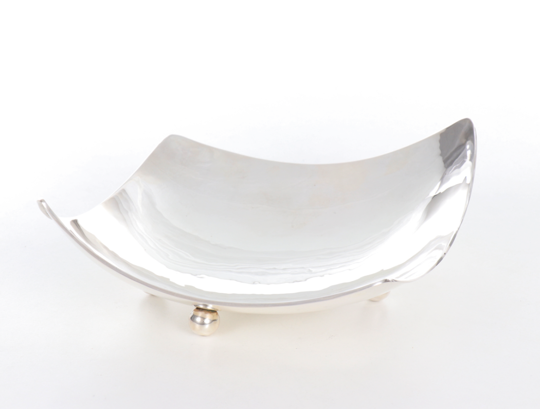 Pure silver rhombus bowl
