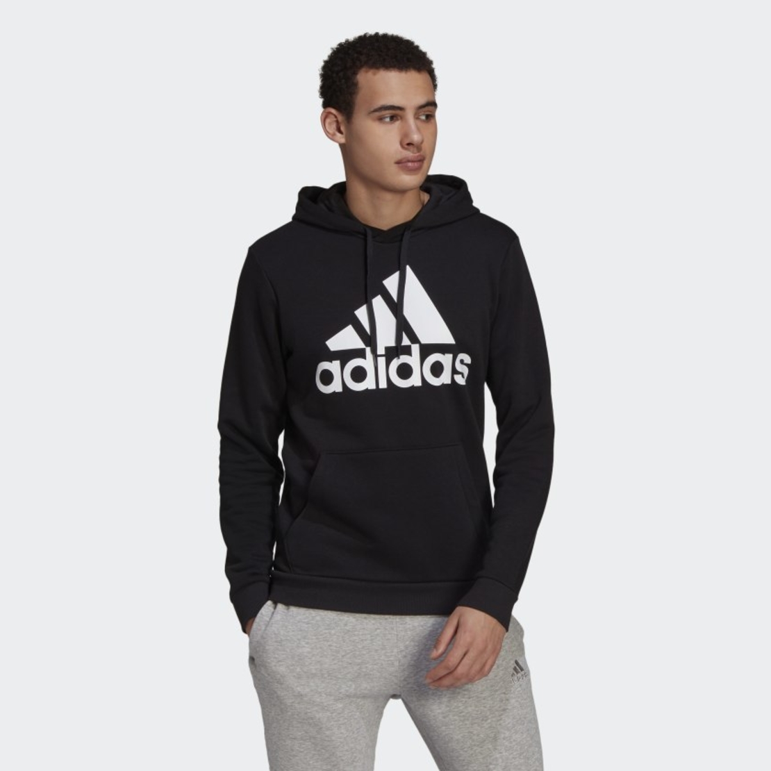 קפוצ'ון פוטר אדידס לגברים | Adidas Essential Fleece Big Logo Hoodie