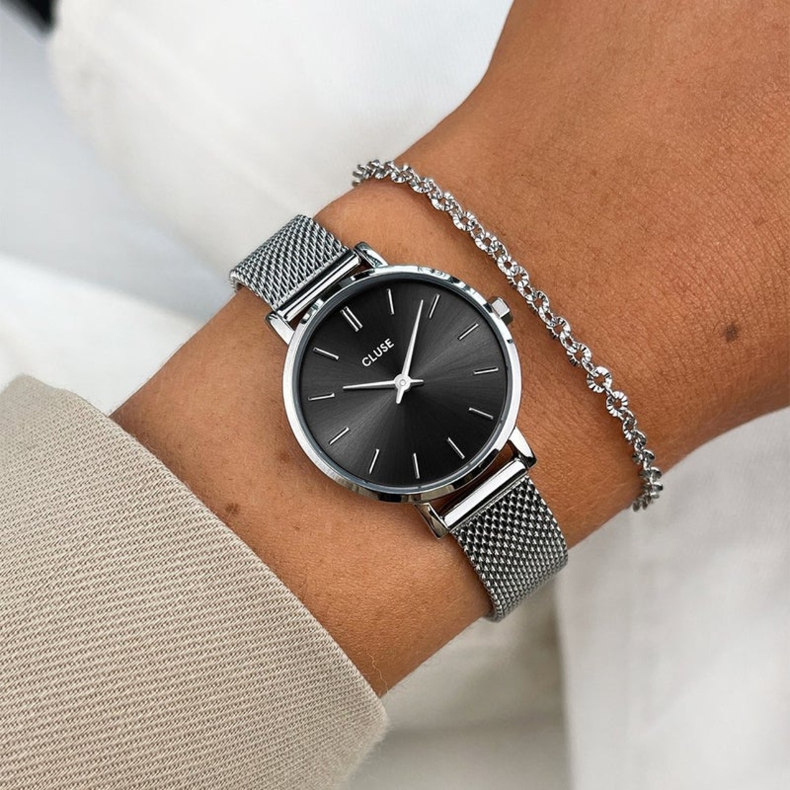 24 mm CG10501 Gift Box Boho Chic Petite Mesh and Bracelet Silver
