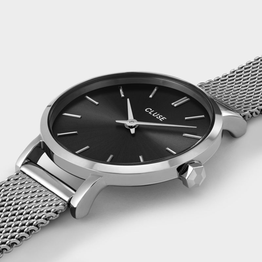 Gift box minuit mesh silver colour & leather 2025 strap