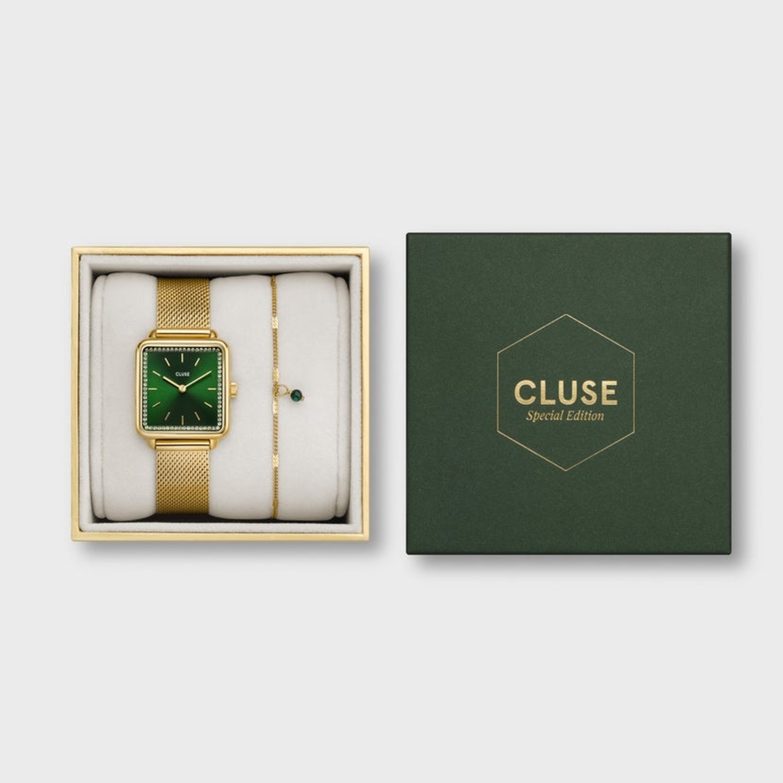 Gift box la tétragone watch shop & slider bracelet gold colour
