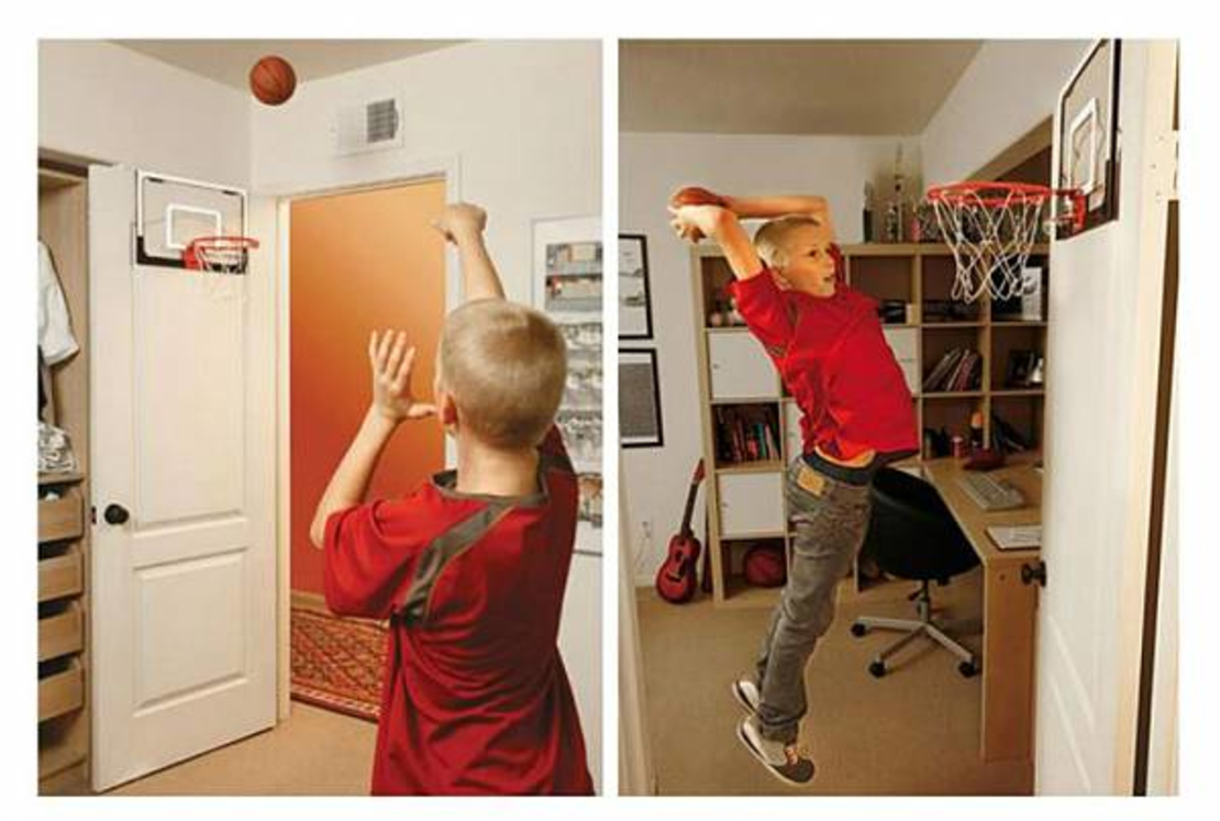לוח סל לוח כדורסל לדלת לילדים לבית FLASHING