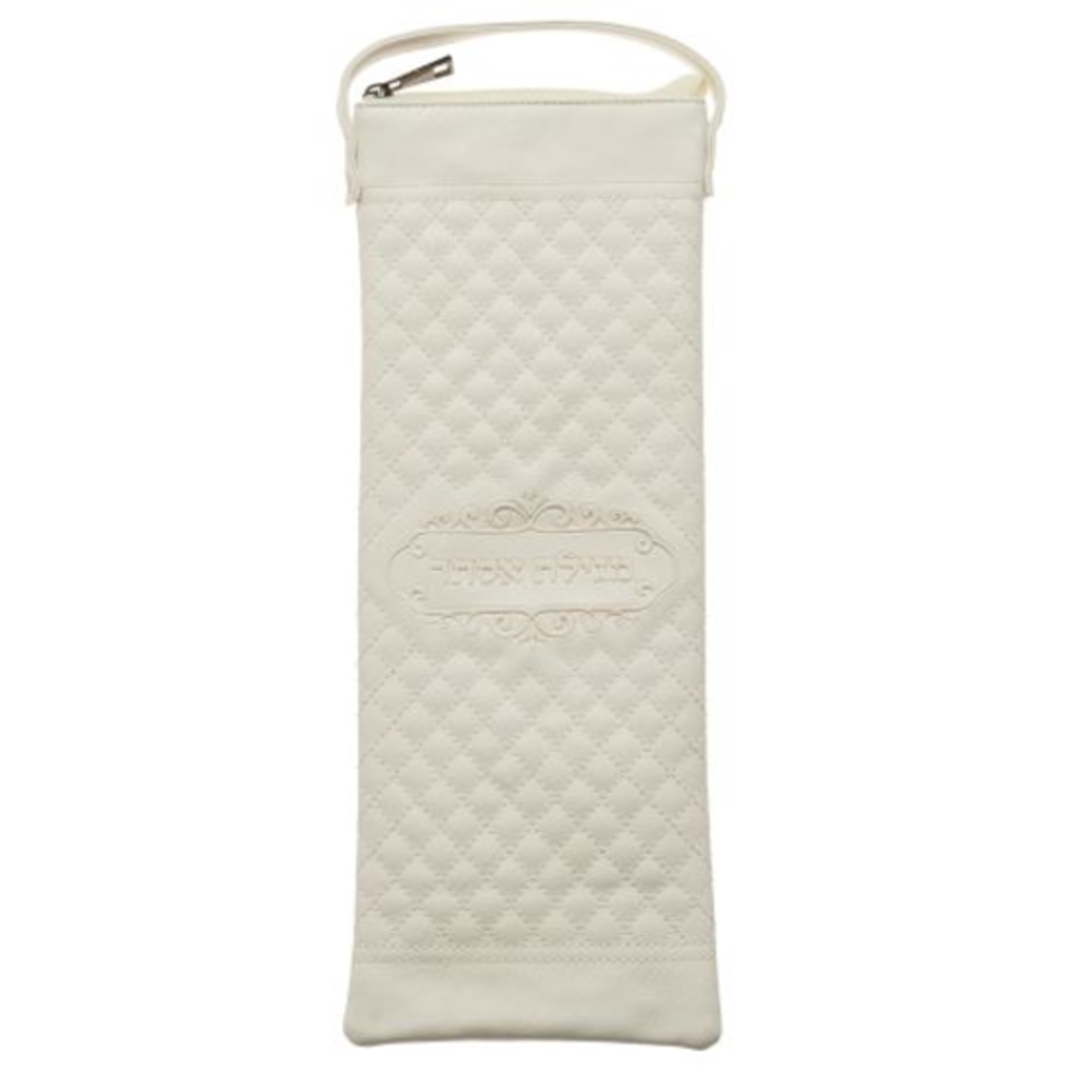 Bag for Esther scroll, white leather 41 * 15 cm