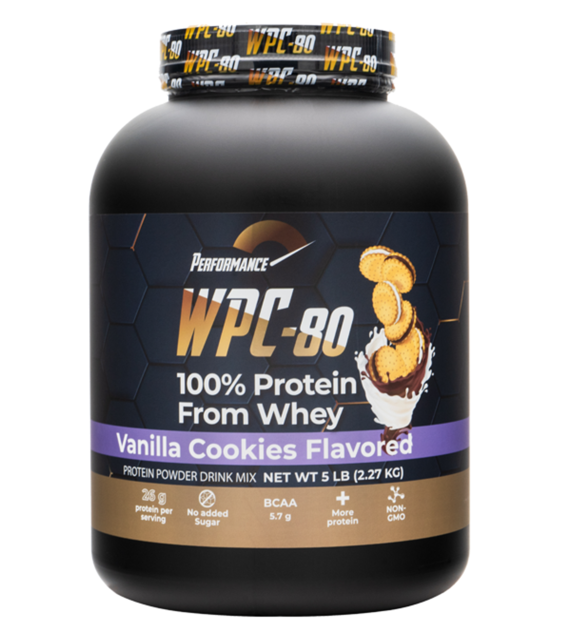 אבקת חלבון הטובה בעולם | אבקת חלבון WPC - 80  PERFORMANCE | טעם וניל עוגיות