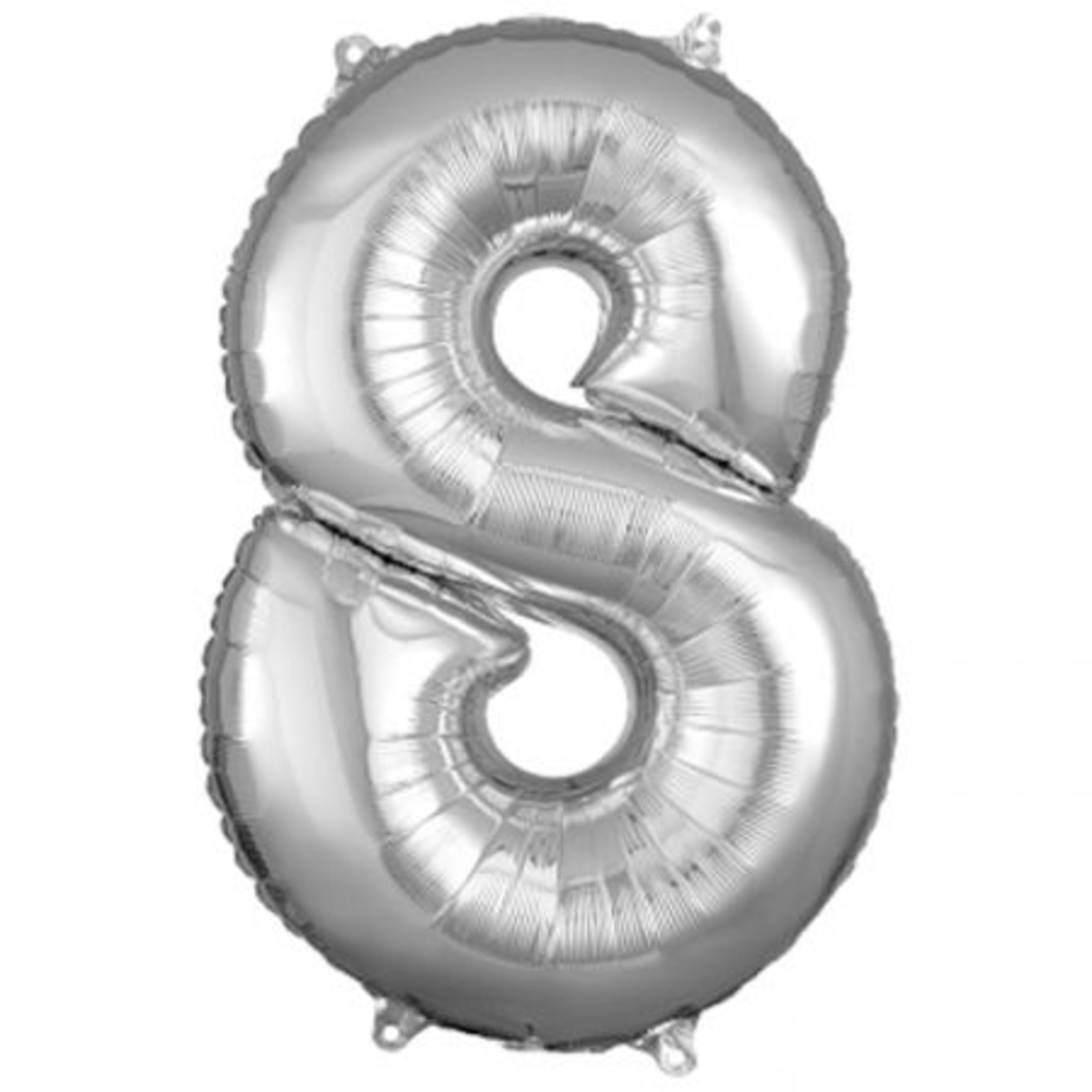 Digit Balloon - 8 - Silver