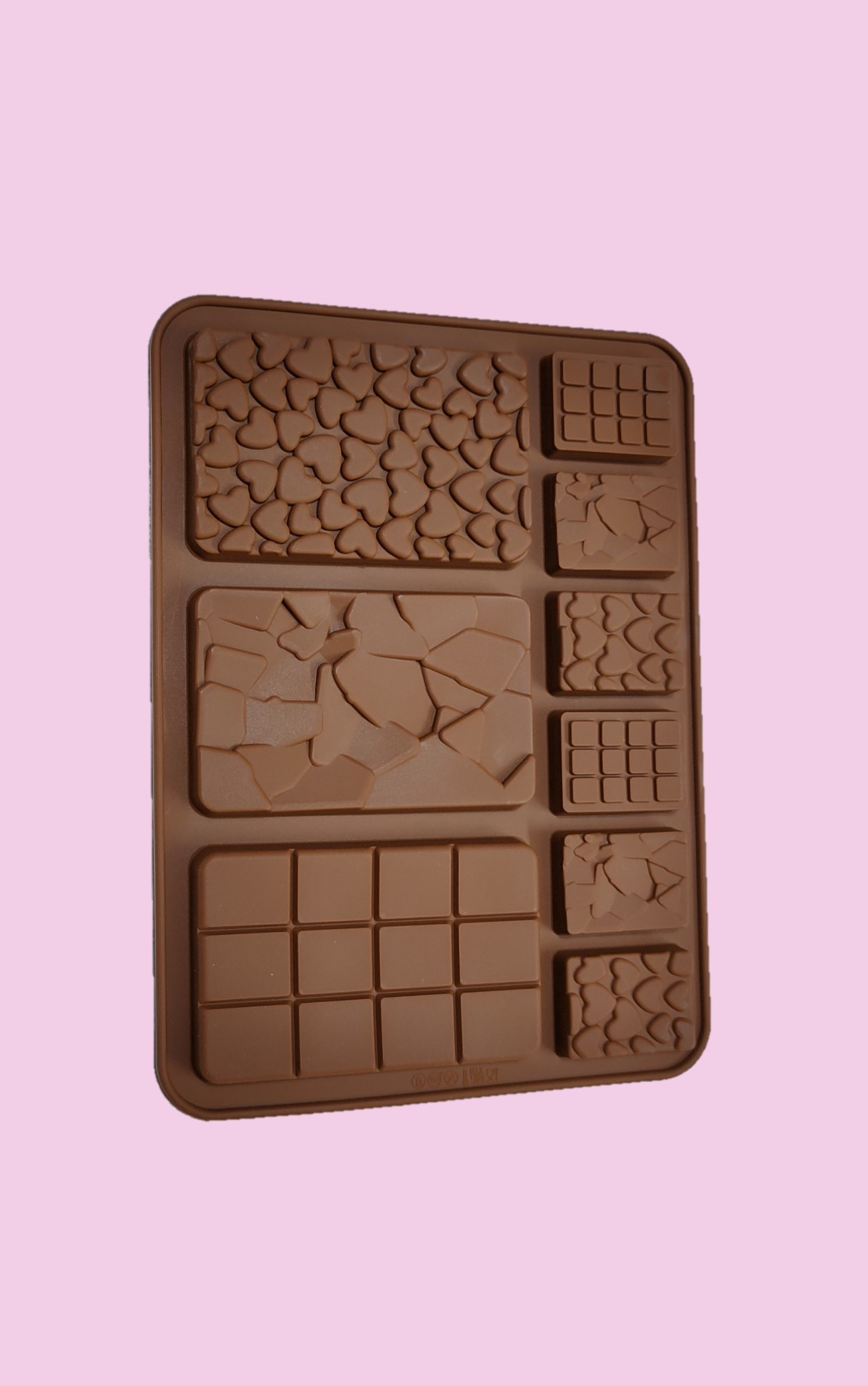 תבנית סיליקון להכנת טבלאות שוקולד עם טקסטורה + מיני טבלאות שוקולד