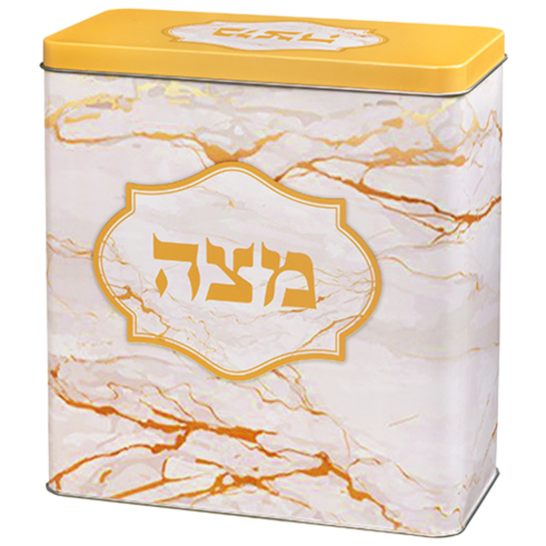 Elegant matzah tin box 20.5X19 cm