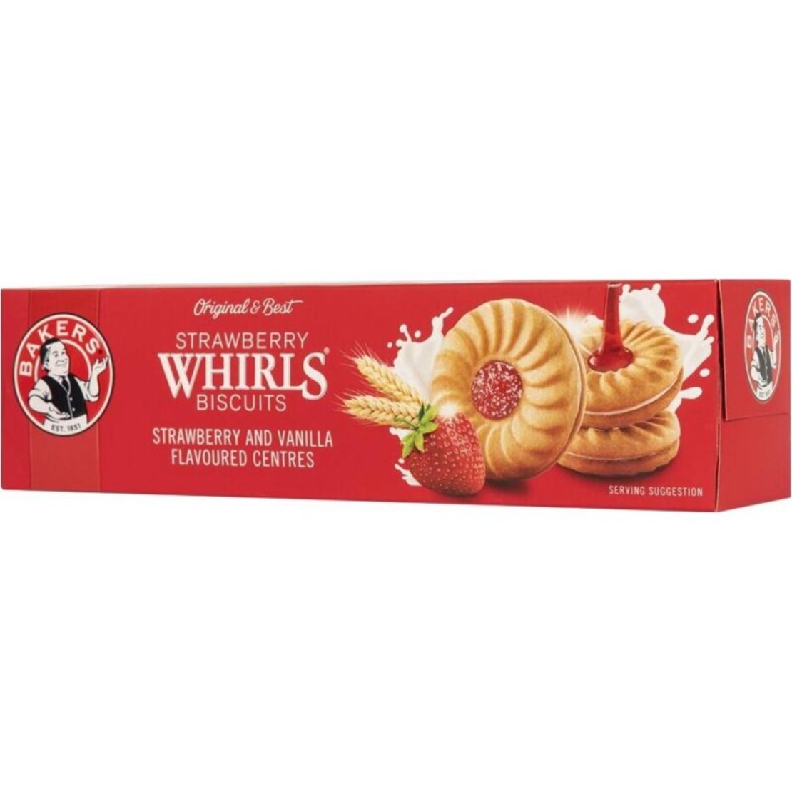Bakers Strawberry Whirls 200 gr- Clearance