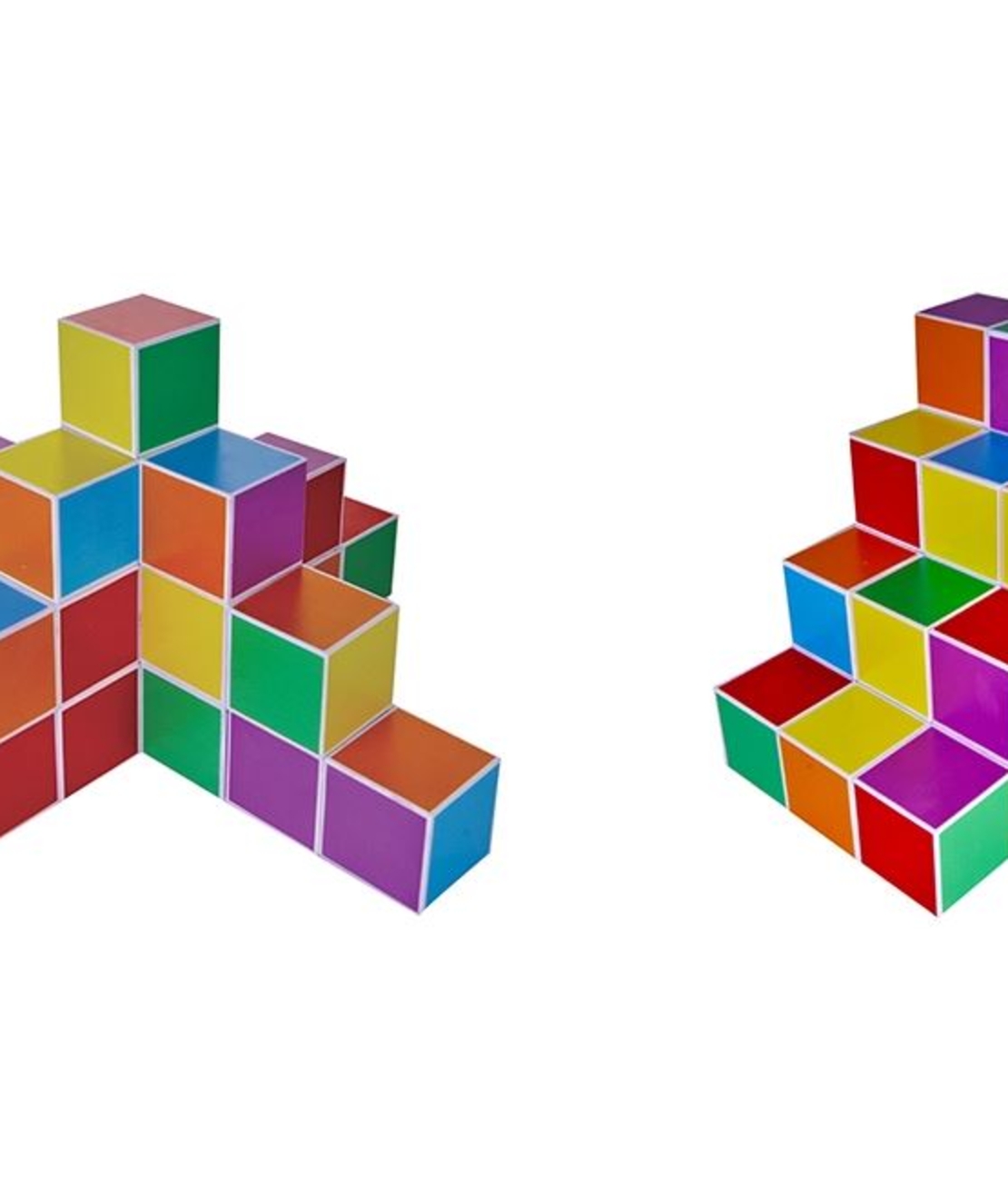 קוביות מגנט 64 חלקים צבעוני (כל קוביה 6 צבעים) (5cm)