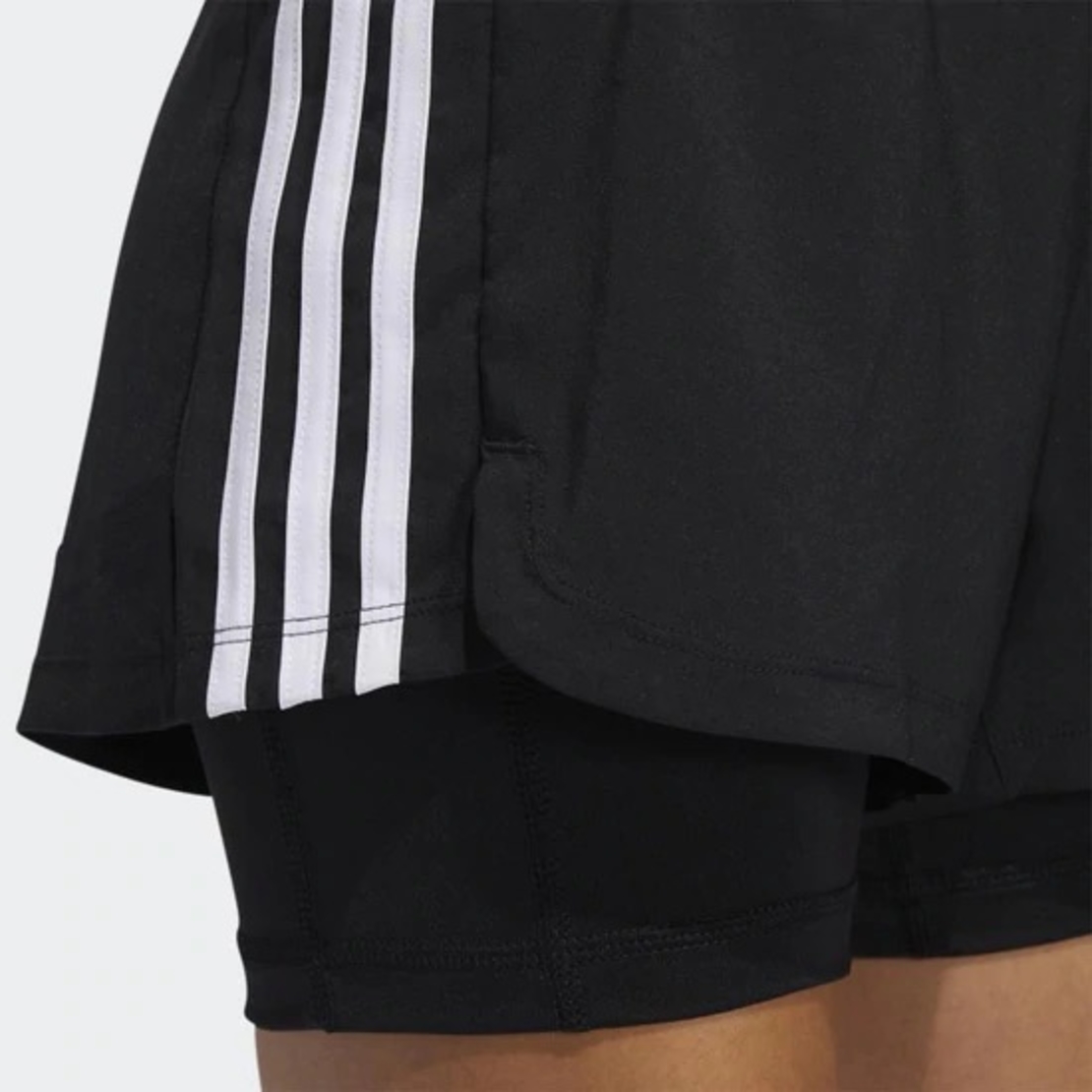 שורט עם טייץ אדידס | Adidas Pacer 3-Stripes Woven Two-in-One
